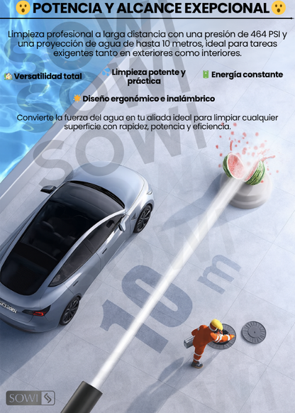 Hidrolavadora Inalámbrica 48V + Aspirador 3 en 1 – Combo de Limpieza Pro