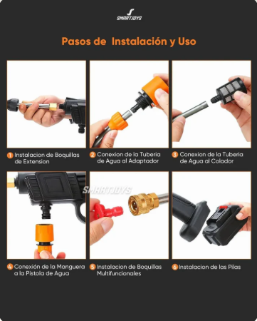 Hidrolavadora Inalámbrica 48V + Aspirador 3 en 1 – Combo de Limpieza Pro